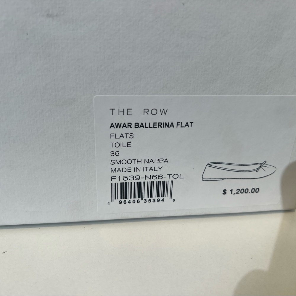 The Row award ballerina Flats toile smooth nappa - Picture 8 of 8